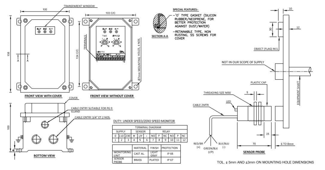 Electronic Speed Monitoring Switch